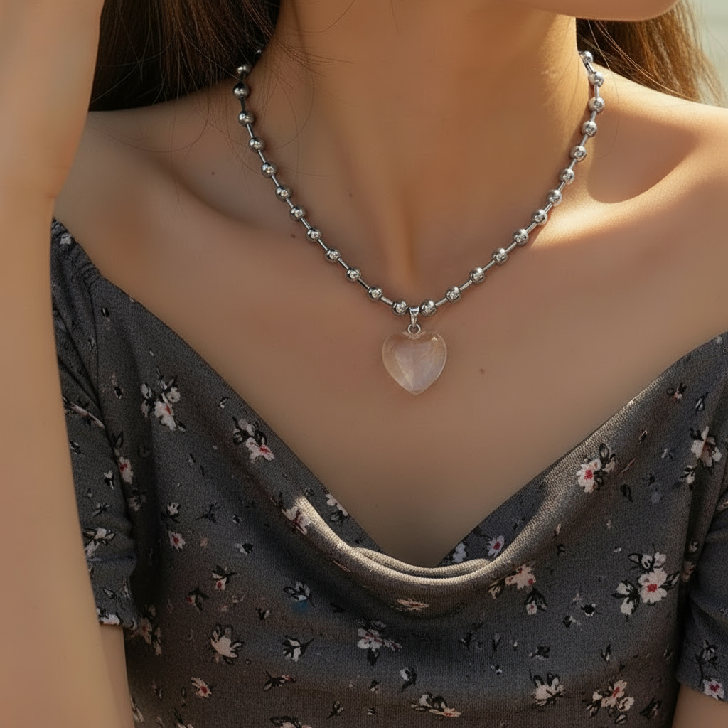 Beaded Heart Necklace