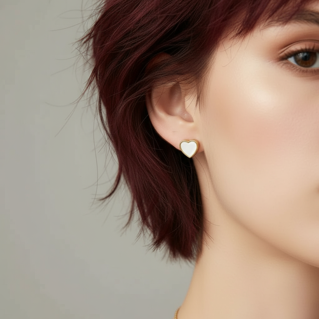 Cherished Heart Earrings (smooth)