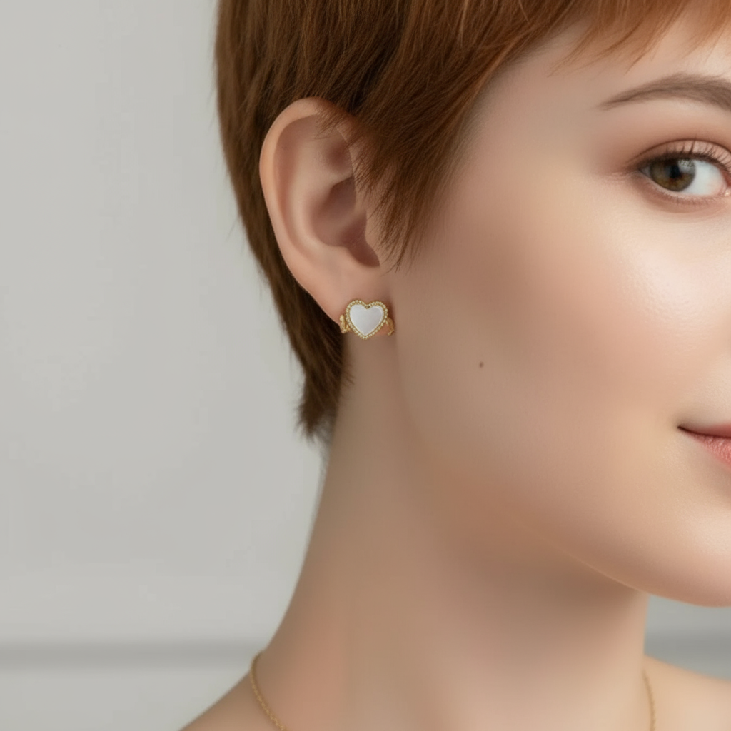 Cherished Heart Earrings (textured)