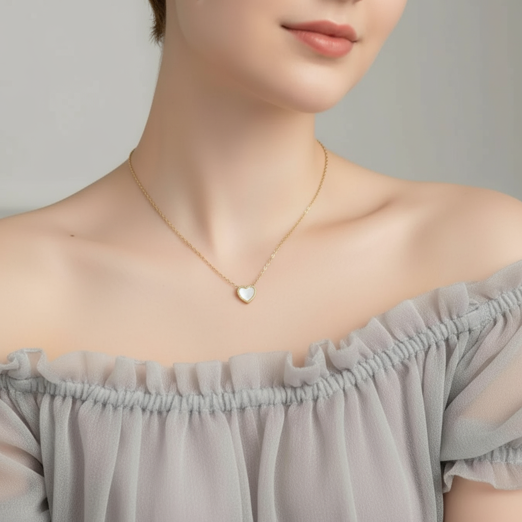 Cherished Heart Necklace (textured)