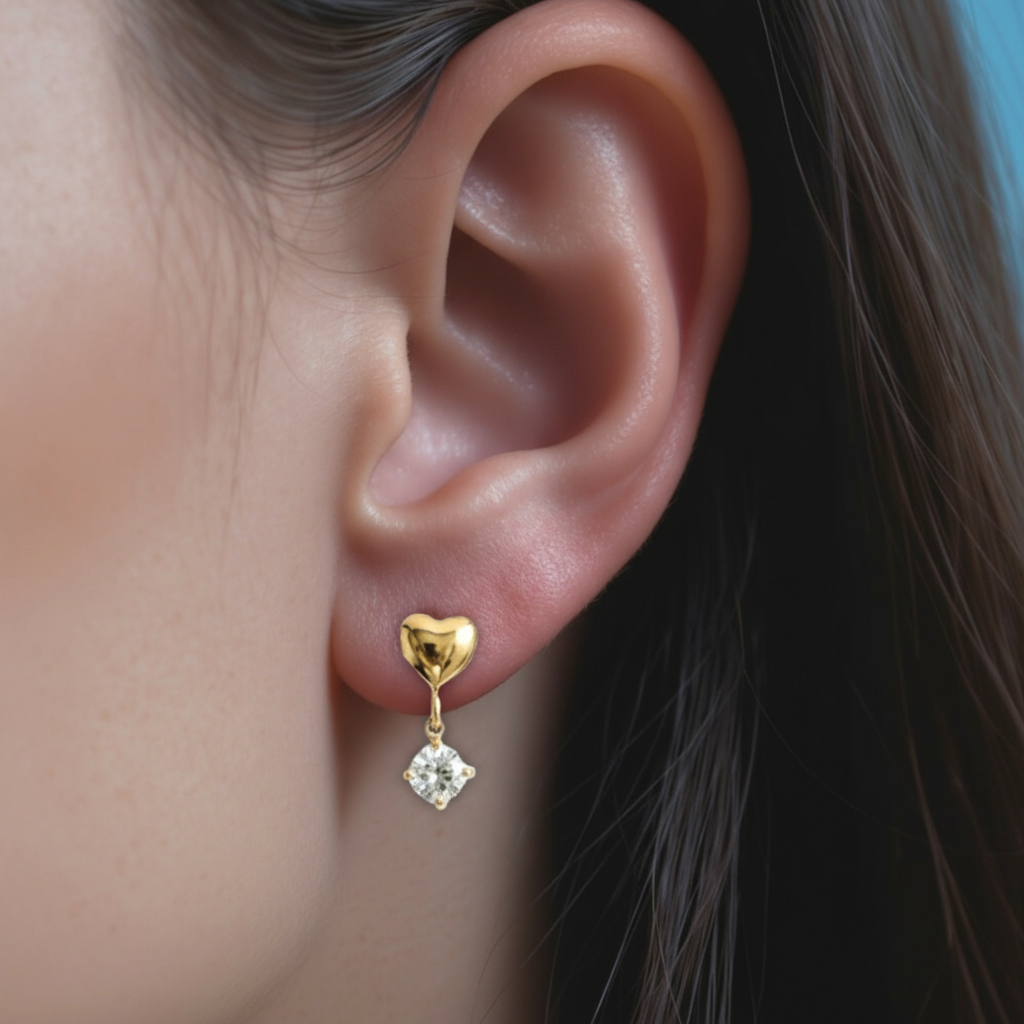 Shimmering Heart Earrings