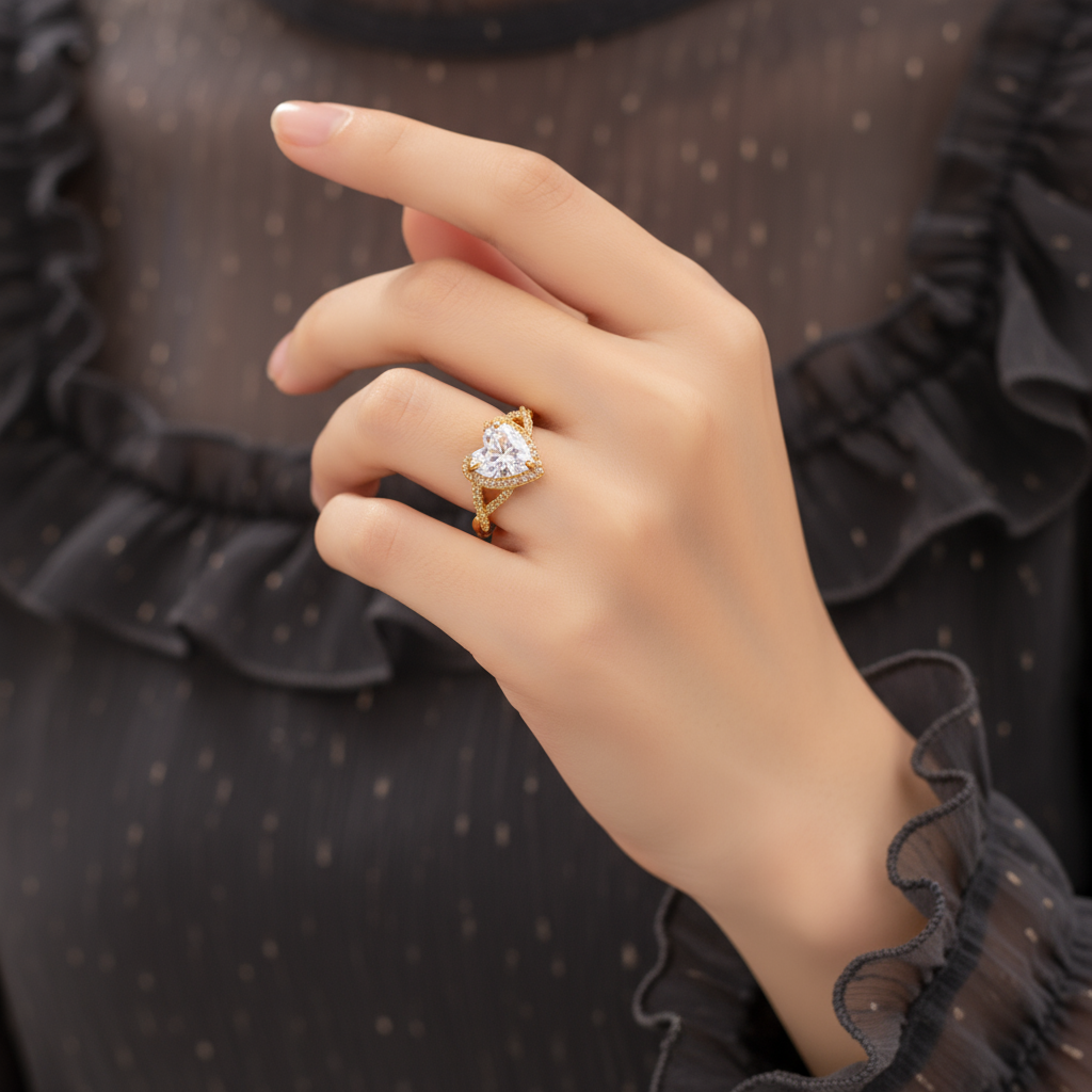 Serene Heart Ring