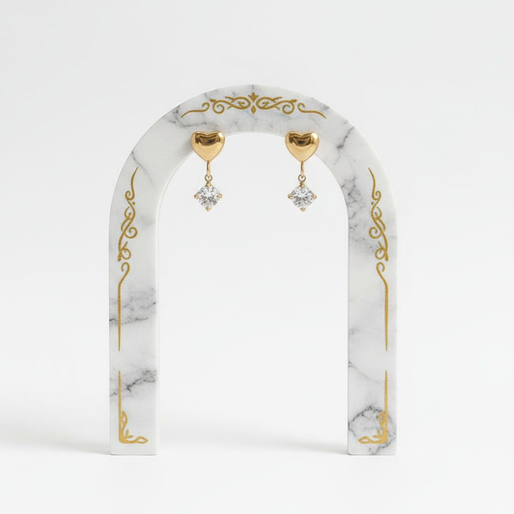 Shimmering Heart Earrings