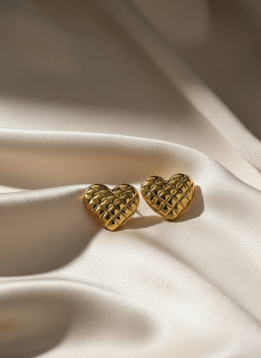 Etched Love Earrings