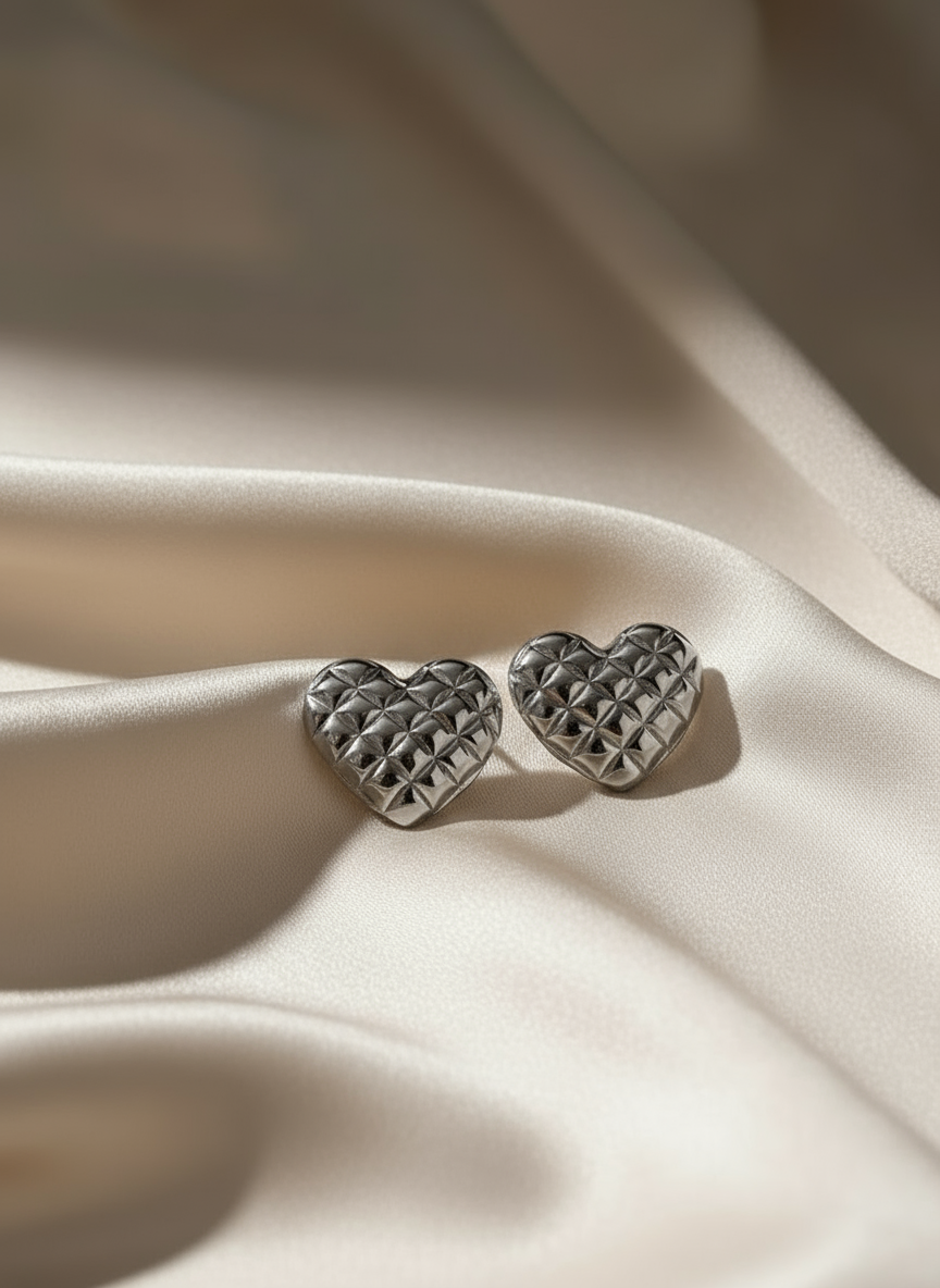 Etched Love Earrings