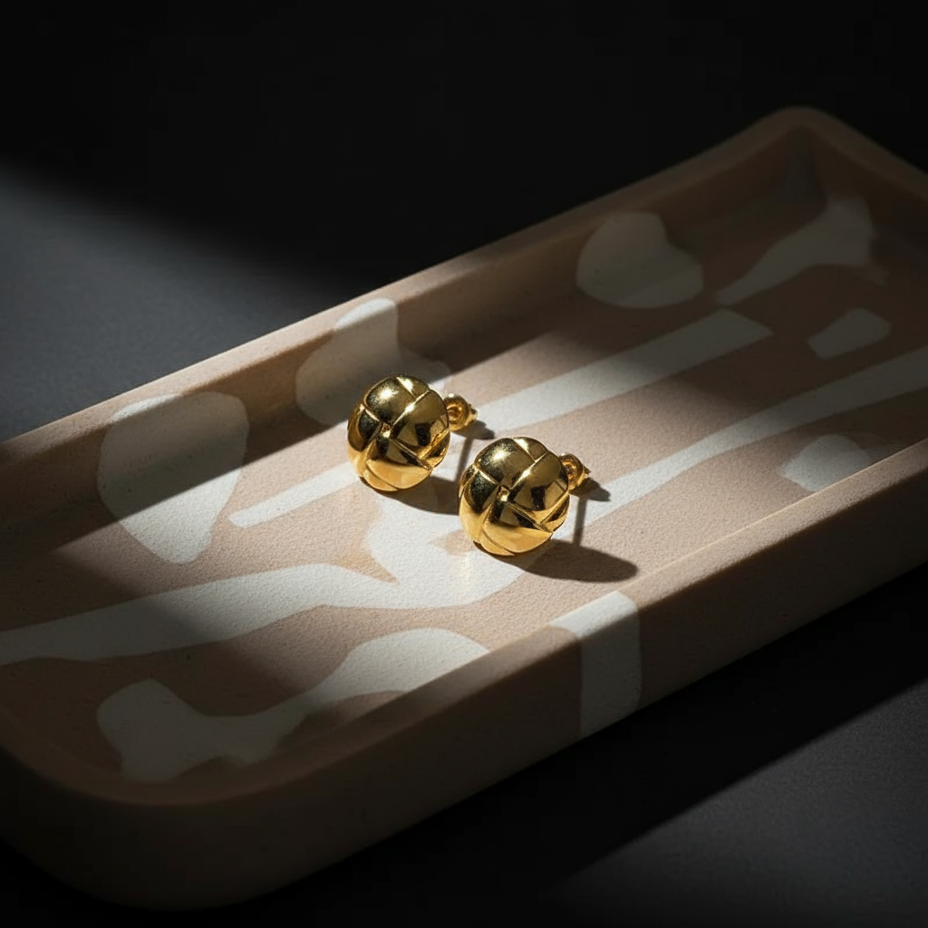 Engraved Orb Earrings