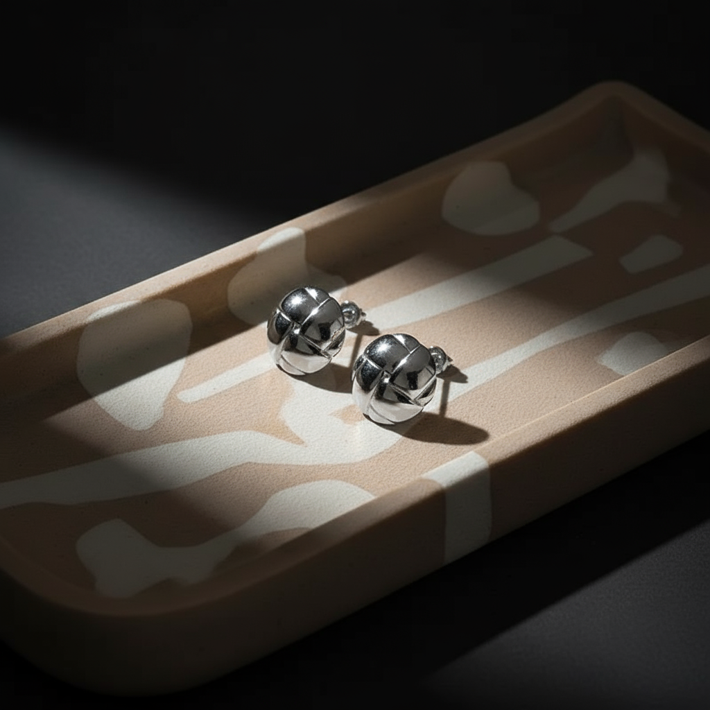 Engraved Orb Earrings