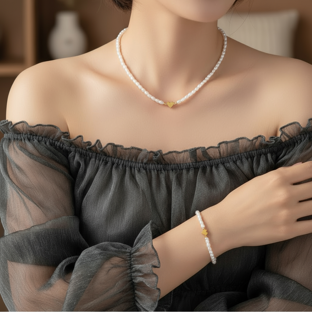 Heart of Pearls Set of Two