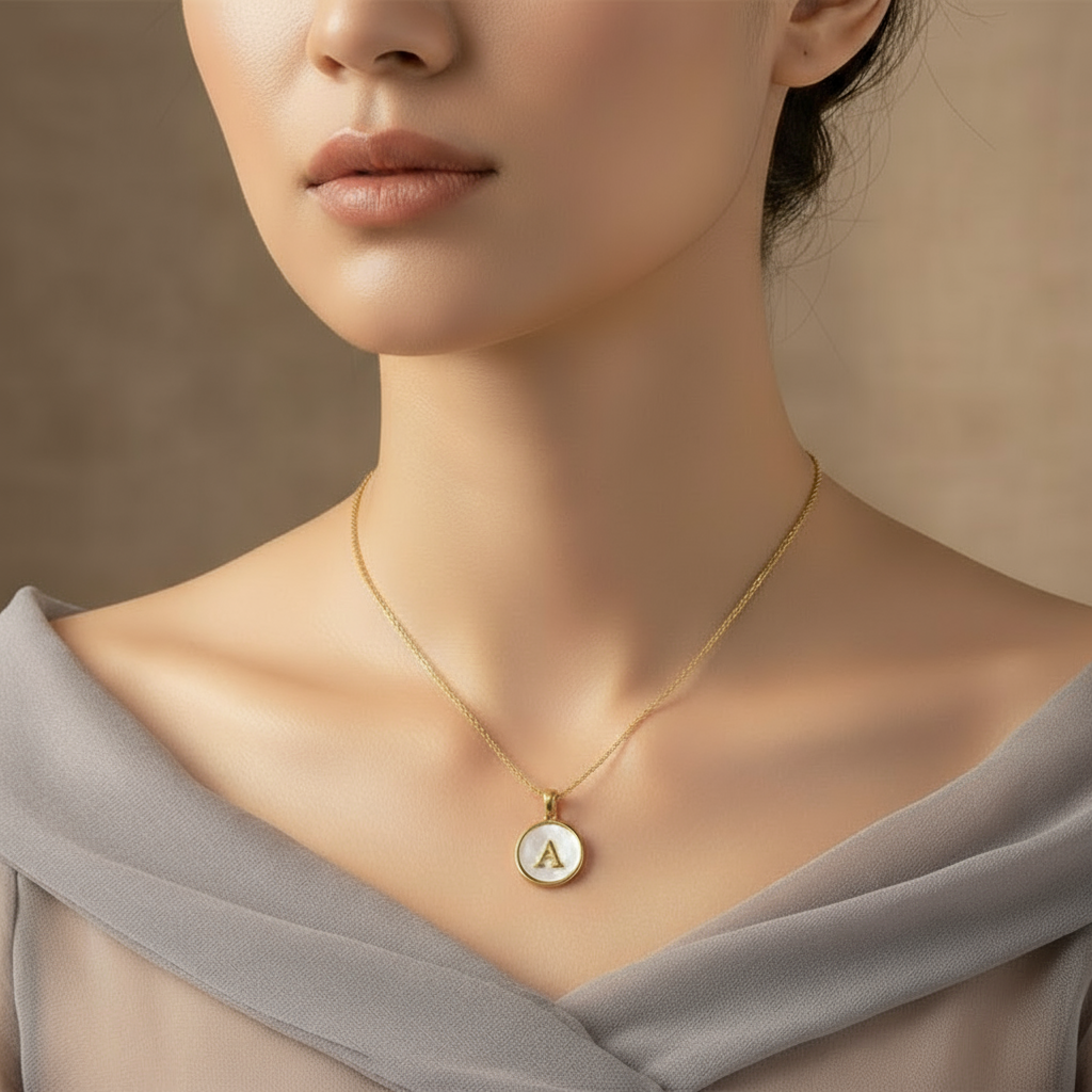Monogram Shell Necklace