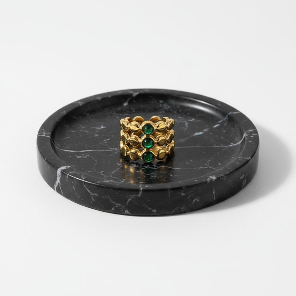 Emerald Cascade Ring