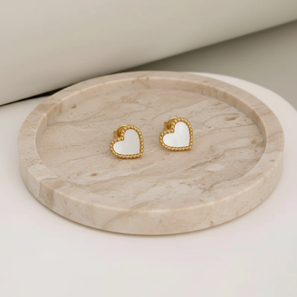 Cherished Heart Earrings (textured)