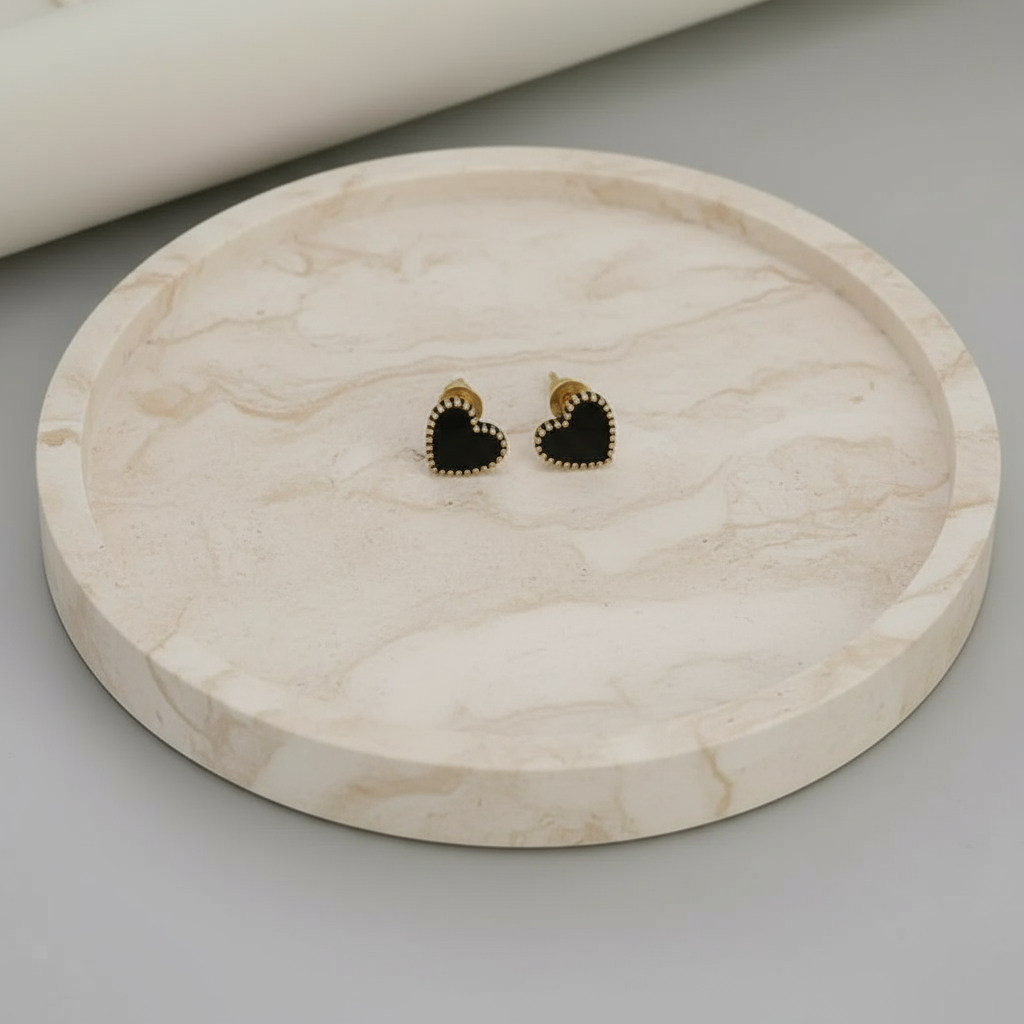 Cherished Heart Earrings (textured)