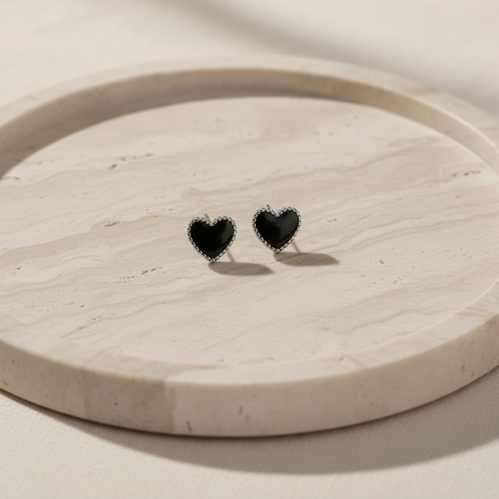 Cherished Heart Earrings (textured)