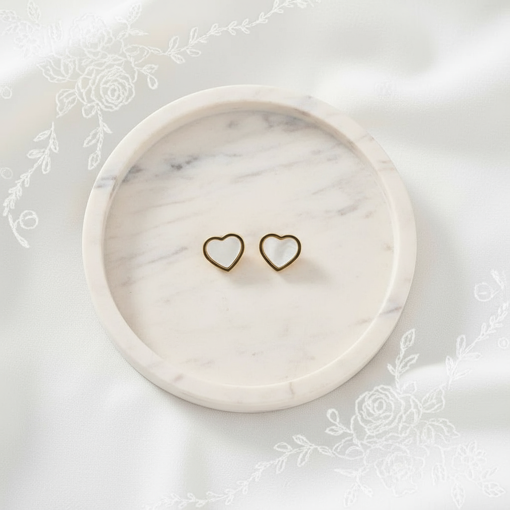 Cherished Heart Earrings (smooth)