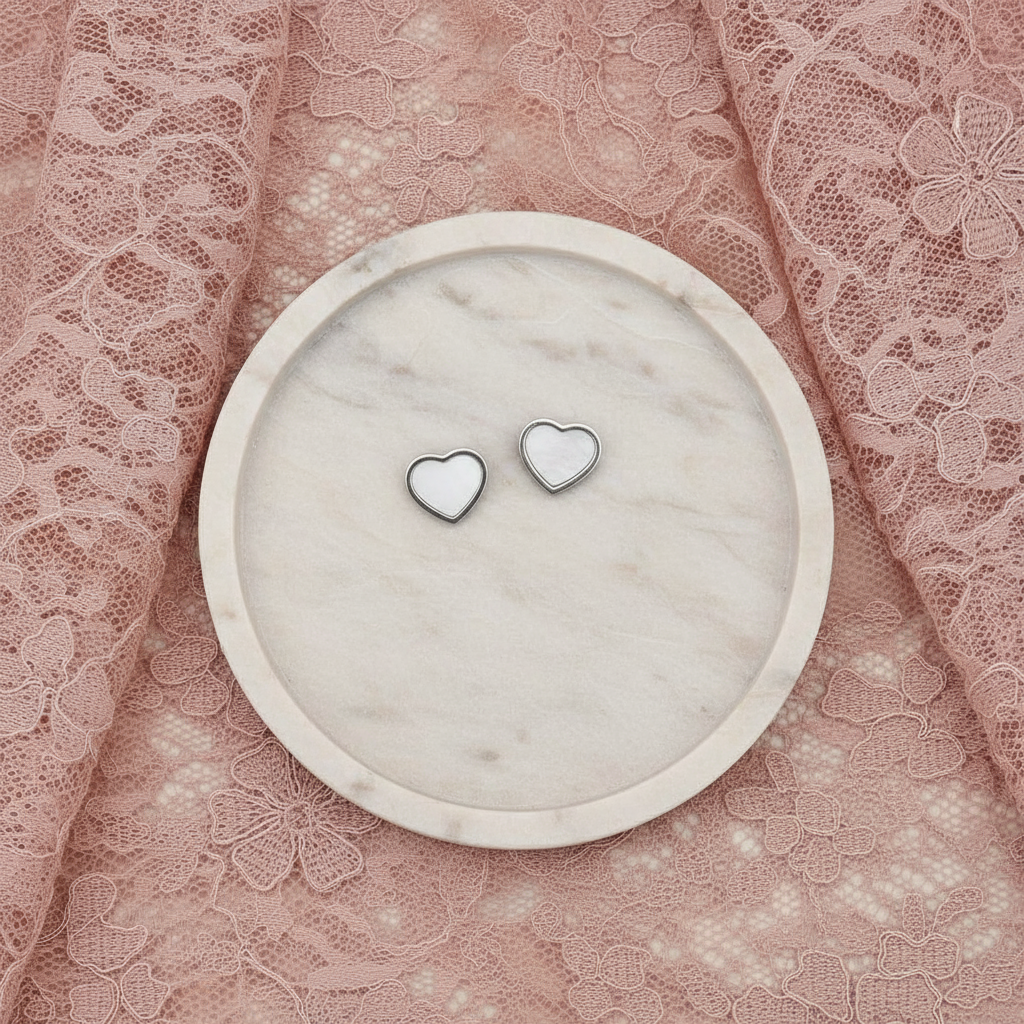 Cherished Heart Earrings (smooth)