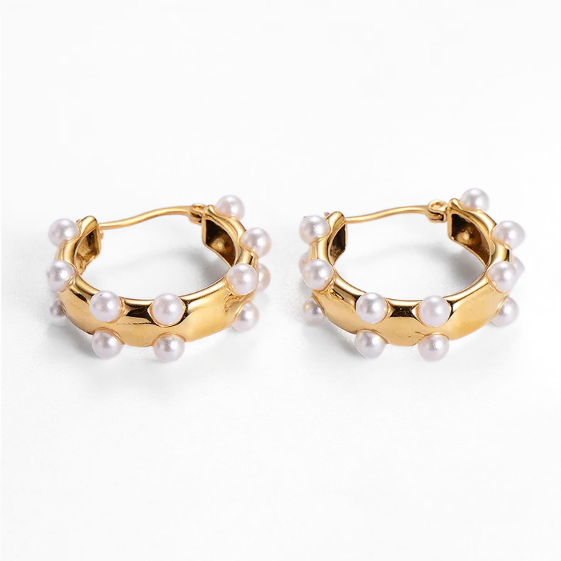 Gilded Pearl Earrings