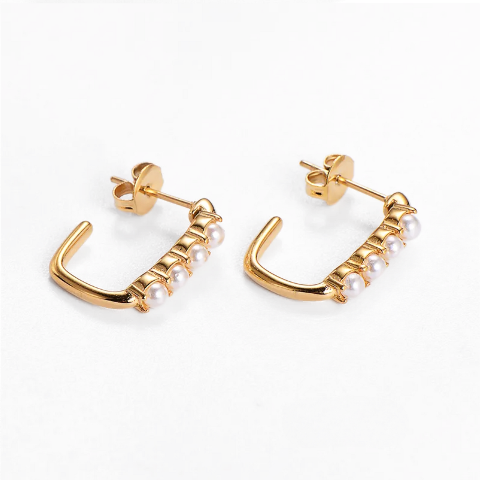 Gilded Pearl Earrings