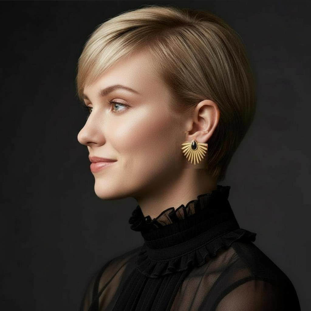 Black & Gold Gatsby Earrings