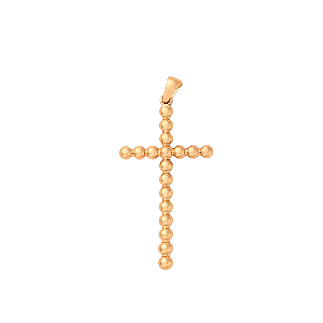 Beaded Mosaic Cross Pendant