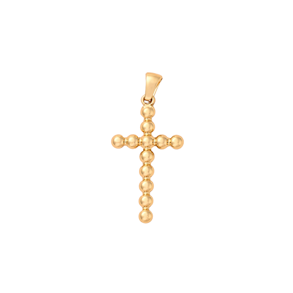 Beaded Mosaic Cross Pendant