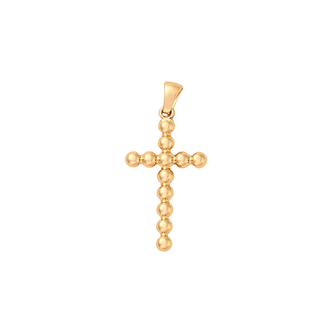 Beaded Mosaic Cross Pendant