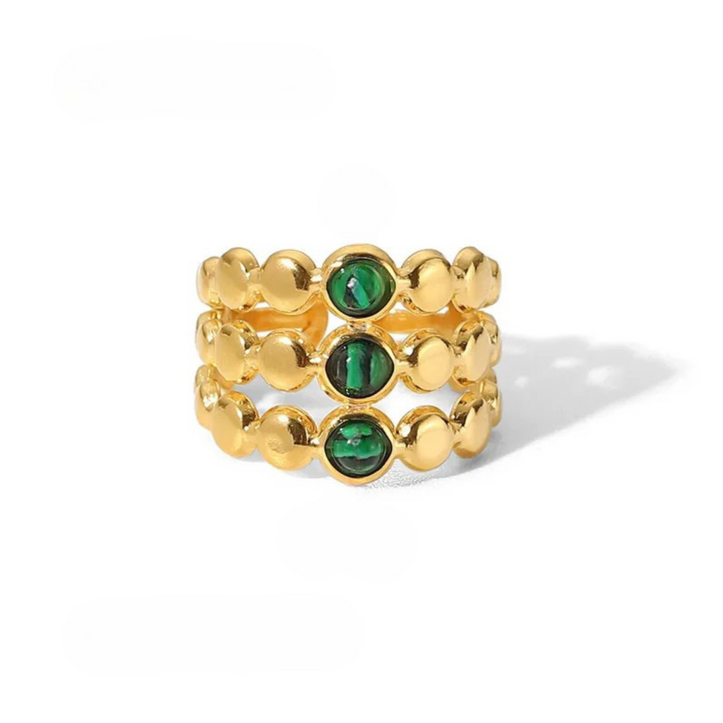 Emerald Cascade Ring